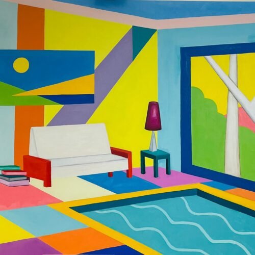 180 x 120cm “Leisure” oil on museum fine linen stretched canvas